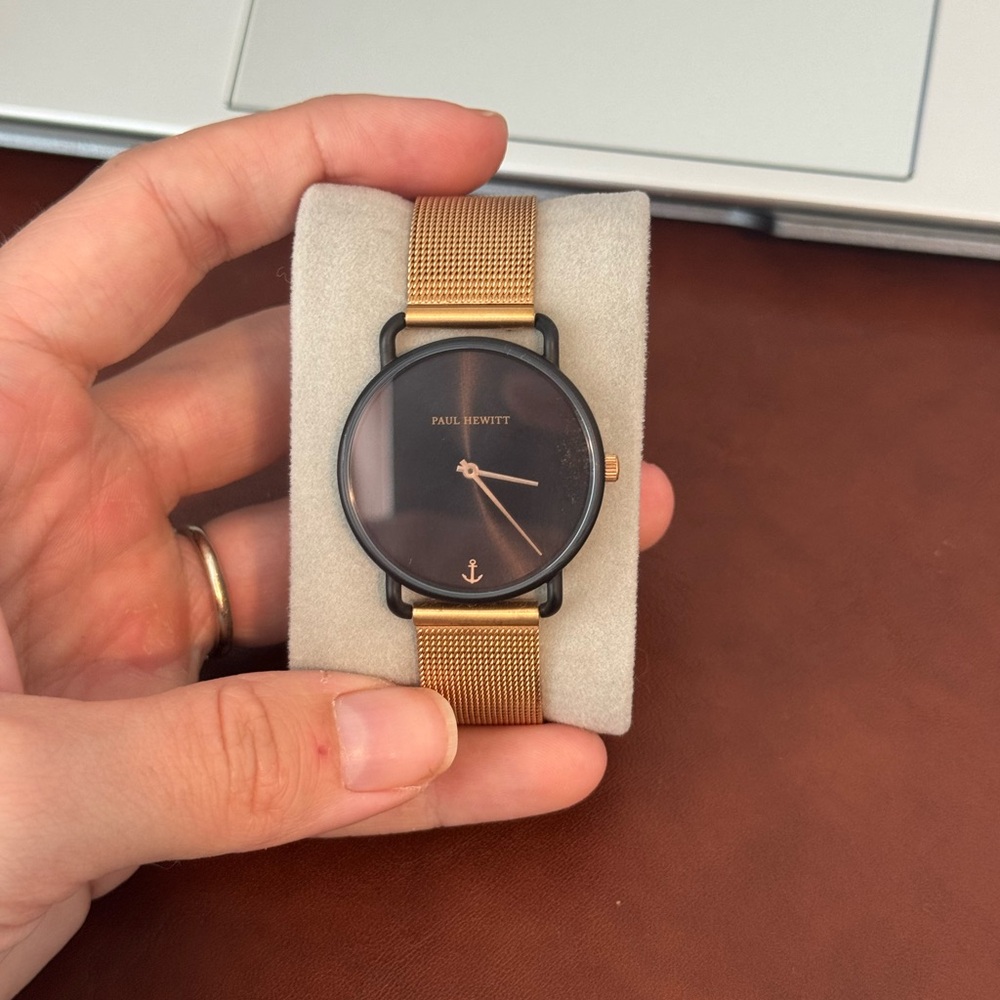 Paul Hewitt Rose Gold and Black Watch